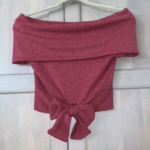 Romantic Cropped Top,  mauve/dark pink, LIKE NEW!